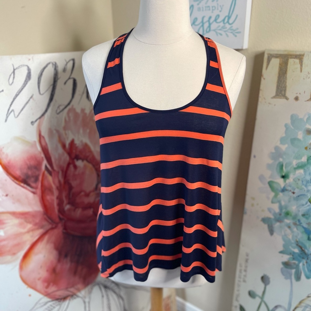 NWOT•Forever 21|XXI High/Low Blue/Orange Tank Top